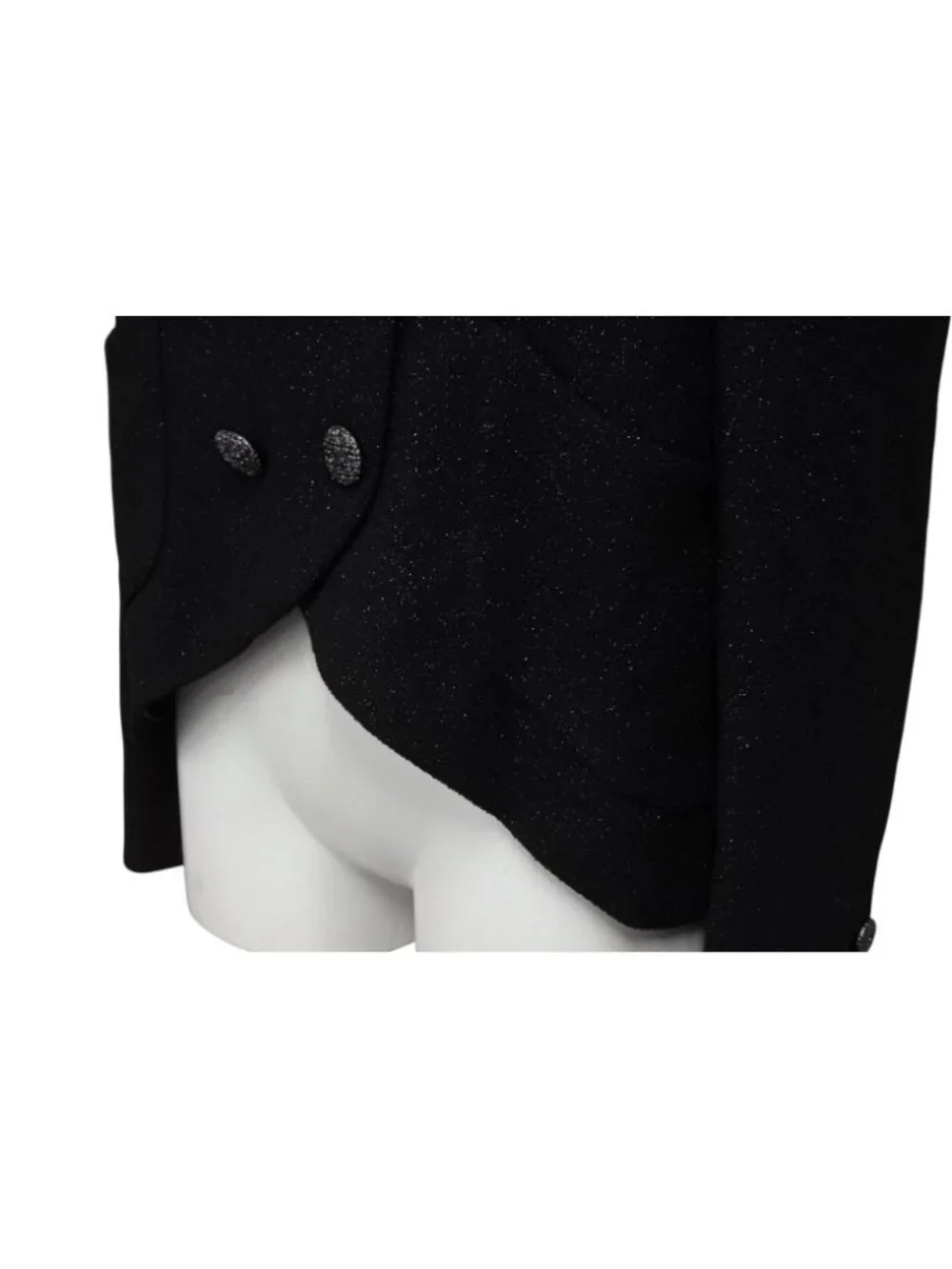 Chanel Tweed Jacket Black Wool 38
